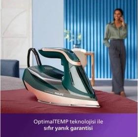 Resim Philips 3000 W Güç, 70 G/dk Sürekli Buhar, 240 G Şok Buhar Azur 8000 Optimaltemp Teknolojisi ile Kumaşa Göre Isı Ayarı Özelliğine Sahip Buharlı Ütü 