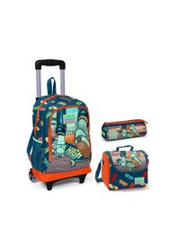 Resim Coral High Kaykay Erkek Çocuk Çekçek Çanta Seti - Işıklı Tekerlek 