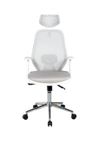 Resim Ofisbazaar Dali Beyaz Fileli Yönetici Koltuğu Ergonomik Başlıklı Ofis Koltuğu Gri Gri 