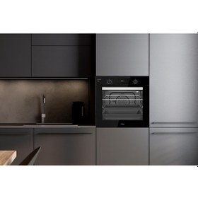 Resim Tommatech TAF6005BS Ankastre Elektrikli Fırın 60 CM Siyah Cam 