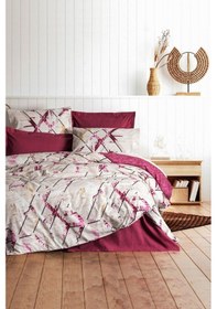 Resim Renata Mürdüm Çift Kişilik Nevresim Takımı - %100 Pamuk Ranforce 30/1 57 Tel MÜRDÜM 