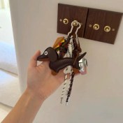 Resim Silver1 Zarif Anti-Kayıp Araba Anahtarlık Okul Çantası Çekicilik Bebek Yaratıcı Erkek ve Kadın Çift Yıldız Ayı Anahtarlık (Yurt Dışından) 