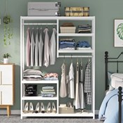 Resim Zizuva Tasarım 180x120x40 CM Beyaz Açık Gardırop 