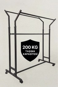 Resim Genel Markalar Tekerlekli Çift Taraflı Stand Askılık Stant 