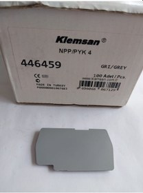 Resim Klemsan 1mm Nihayet plakası, Yalıtım malzemesi PA, Gri 