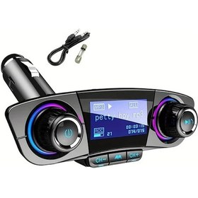 Resim Honeybeeshop Siyah Araba Fm Verici Mp3 Çalar Adaptör Şarj Cihazı Ve Handsfree Seti 