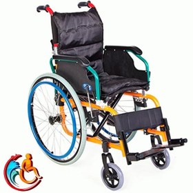 Resim Comfort Plus Turuncu Çocuk Tekerlekli Sandalye 