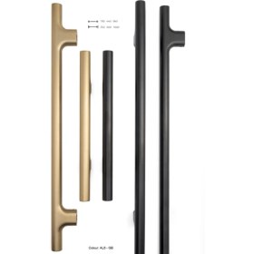 Resim System 9745 Düz Çekme/sürgü Kapı Kolu Mat Siyah 19 cm (Iki Delik Arası Mesafe) 