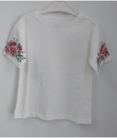 Resim Divonette Kolları Taş Baskılı Kız Çocuk Body 5-8 Yaş Ekru 