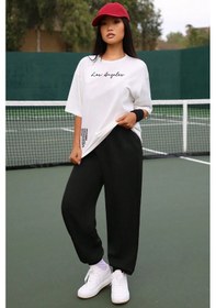 Resim Los Angles Baskılı Eşofman Takımı Beyaz 