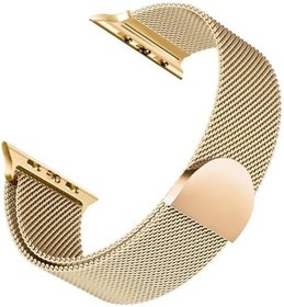 Resim Microsonic Apple Watch SE 2022 40mm için Kordon Luxe Metal Twist Gold [Watch SE 2022 40mm ile Uyumlu Kordon, Kayış - Gold] 