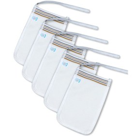 Resim Konfor Kese Seti-5 Adet-banyo Ve Duş Kesesi-doğal Dokuma 