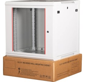 Resim Lande 12U 19" Duvar Tipi Rack Kabinet – Genişlik: 600 mm | Derinlik: 600 mm – Açık Gri (Demonte) 
