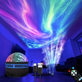 Resim LED Işık Kemeri Uzaktan Kumandalı Aurora Gece Lambası Projektörü - 7 Renk Modu, USB Güçlü, Yatak Odası Atmosferi ve Ev Sineması Dekorasyonu için Mükemmel, Arkadaşlar için İdeal Noel Hediyesi 