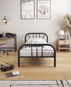 Resim FANO Royal Metal Karyola Siyah Tek Kişilik Ferforje Yatak 90x190, 90x200, 100x200, 120x190, 120x200 