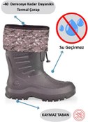 Resim NAVİSHOES Erkek Yağmur Kar Balıkçı Motorcu Kurye Avcı Çizmesi Termal Çoraplı -40 Derece Su Soğuk Geçirmez NB01 