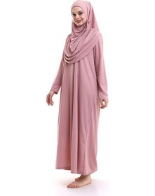 Resim Tek Parça Namaz Elbisesi - Gül Kurusu - 5015 001 