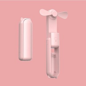 Resim Taşınabilir Elektrikli Vantilatör Katlanabilir 3'ü 1 Arada Mini Vantilatör Pembe, 