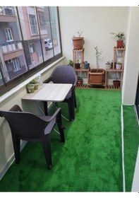 Resim Regnum Halı Protokol Yeşil Kaymaz Taban Balkon Kesme Yolluk 