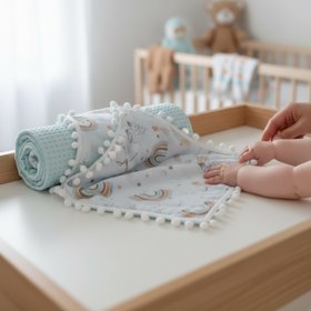 Resim grow with muslin %100 Pamuk Çok Amaçlı Çift Katlı Müslin Battaniye (80X100) 