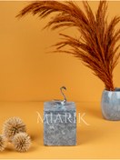 Resim MIARIK DESIGN & DEKORASYON Dekoratif Mermer Kare Detaylı Pamukluk 