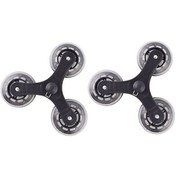 Resim Mufunye 1 Çift Merdiven Tutarı Alışveriş Sepeti Yedek Tekerlekler Çamaşır Sepeti Ev Donanımı İçin Char Tekerleri 