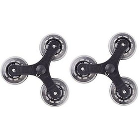 Resim Mufunye 1 Çift Merdiven Tutarı Alışveriş Sepeti Yedek Tekerlekler Çamaşır Sepeti Ev Donanımı İçin Char Tekerleri 