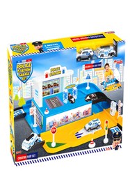 Resim a v d a Polis İstasyonu Oyuncak Garaj Seti Pisti - Otopark - Istasyon Araba Oyuncak Seti 