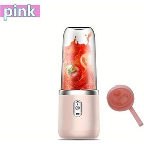 Resim Sunshine022 Pembe 1 Adet Taşınabilir Yuvarlak Otomatik Elektrikli Meyve Sıkacağı Smoothie Blender Buz Kırıcı Usb Şarjlı 18650 Serisi 1500mah 