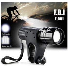 Resim F.B.I Zoomlu Ledli Bisiklet Farı - Zoomlu Fener - Siyah 