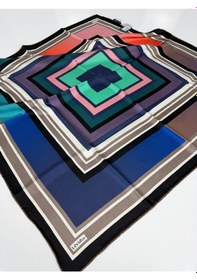 Resim Levidor Twill İpek Eşarp-0944 Siyah-Mavi 