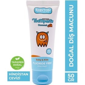 Resim Babyton Doğal Hindistan Cevizi Diş Macunu Florürsüz 50 G 