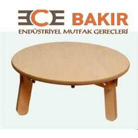 Resim Ecebakır Tahta Hamur Açma Sofrası 50 Cm Katlanır Ayaklı Hamur Tahtası 