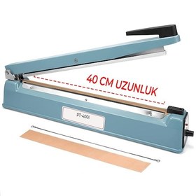Resim 40 Cm Demir Gövde Poşet Ağzı Yapıştırma Makinesi 