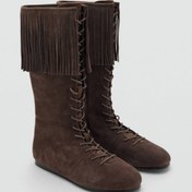 Resim MANGO Teen Püsküllü deri çizme 