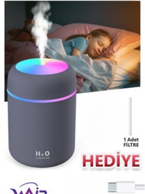 Resim Wair Teknoloji 300 ml H2O Ultrasonik Ledli Hava Nemlendirici Buhar Makinesi Ve Aroma Difüzörü 