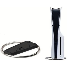 Resim Elmpaly Ps5 Slim Dikey Stand Tabanı Beyaz İnce Ayaklı Vida Kutusu Yeni Model 