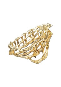 Resim İskelet El Tasarımlı Metal Mandal Saç Tokası Altın Renk 9 Cm Rock & Gotik Stil Şık Aksesuar Altın 