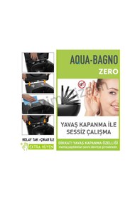 Resim Aqua Bagno ZERO Yavaş Kapanan Klozet kapağı ,Mat Siyah,Duroplast 