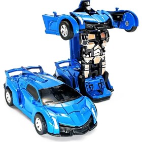 Resim Brother Toys Transformers Robot Çek Bırak Kendinden Robota Dönüşebilen 1:32 Bugatti Lamborghini Araba 