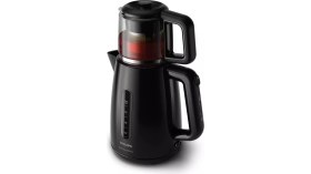 Resim Cam Demli 1700W Çay Makinesi, Beyaz, Pratik Kullanım, Şık Tasarım 