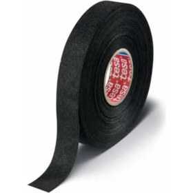 Resim Tesa Tüylü Bez Bant 19mm x 15mt Siyah Isıya Dayanıklı Alev Geciktirici Özellikli Bant 