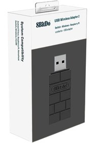 Resim Wireless USB Adaptör V2 Switch / Switch OLED Windows Mac & Raspberry 8Bitdo