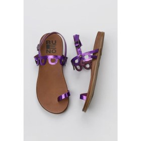 Resim Bueno Shoes Mor Parlak Deri Kadın Parmak Arası Sandalet 01WU4227 01WU4227 