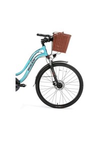 Resim Bisan Ctx 6300 Şehir Bisikleti 46 Cm Disk Fren 28 Jant 21 Vites Turkuaz Bordo Turkuaz 