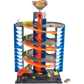 Resim HOT WHEELS Mega Garaj Oyun Seti, 1 Araç, Asansör ve 60'tan Fazla Araba Saklama Alanı GTT95 