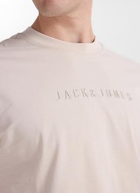 Resim Jack Jones Jcorecharge Mold Tee Ss Crew Neck Ln Erkek Bej Tshirt 12273070-06 