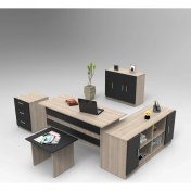 Resim Robin Home Verona Abcef Ofis Büro Makam Takımı Meşe-Siyah 