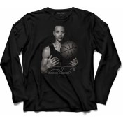 Resim Kendim Seçtim Stephen Curry Steph Sc Basketball Uzun Kollu Tişört Baskılı Çocuk T-Shirt 
