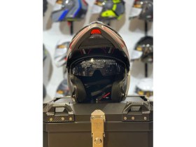 Resim Wosen C1 Mat Black Desenli Çene Açılır Kask 